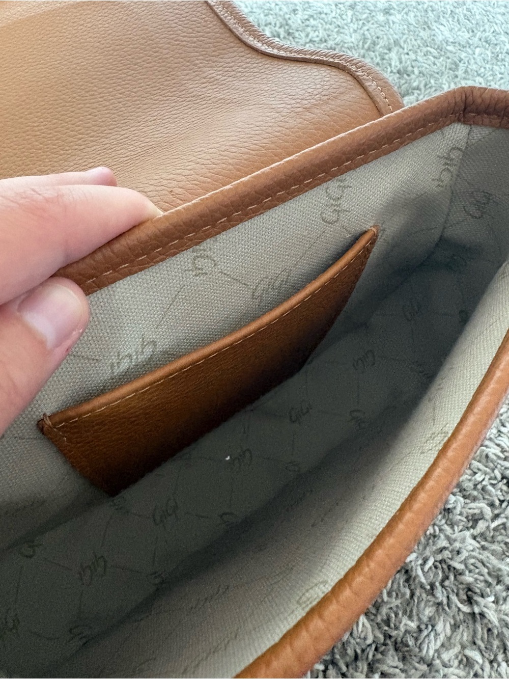 GiGi New York Jenni Saddle Crossbody Bag - Saddle Brown - Picture 7 of 8